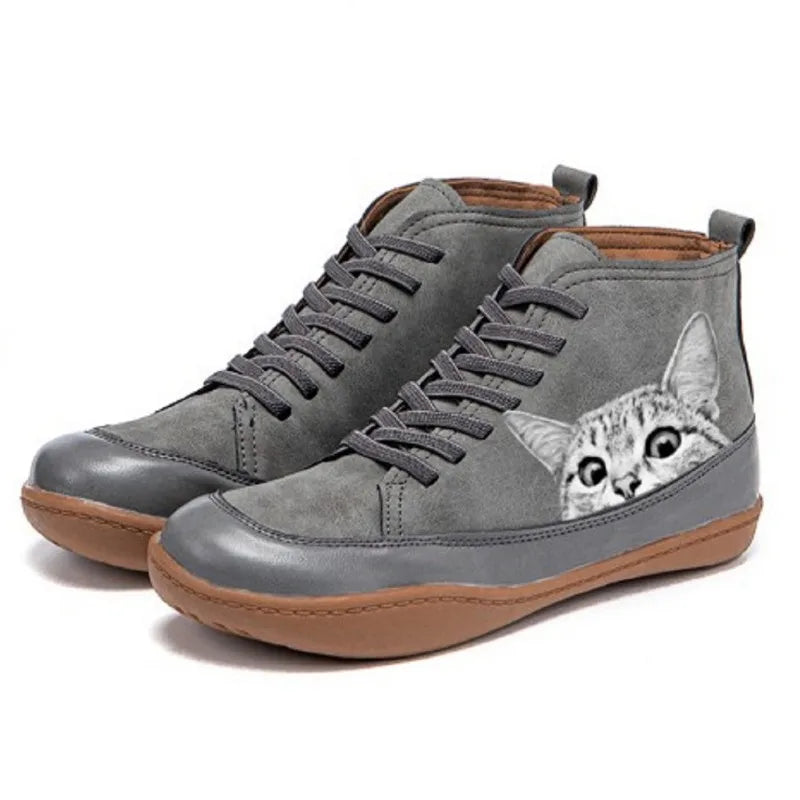 Mia – Stylish Cat Lover Ankle Boots