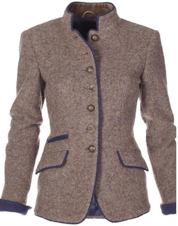 Tiffany – Chic High-Collar Cardigan