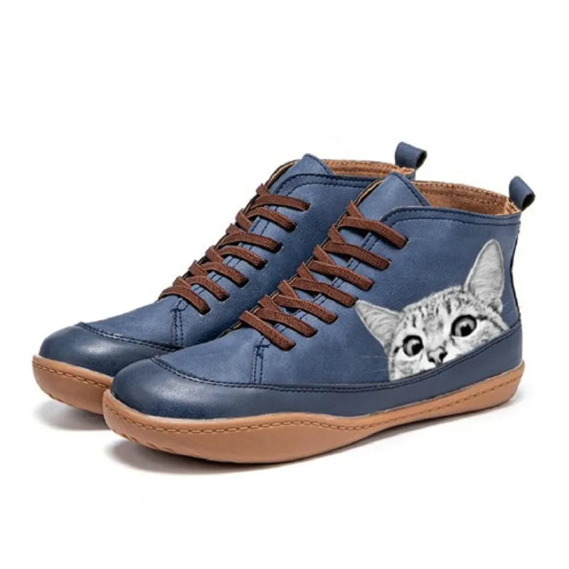 Mia – Stylish Cat Lover Ankle Boots
