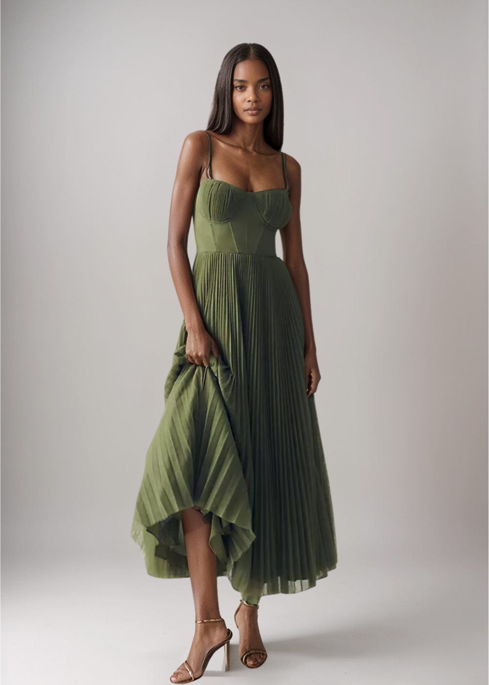 Eleanor - Pleated Corset Dress