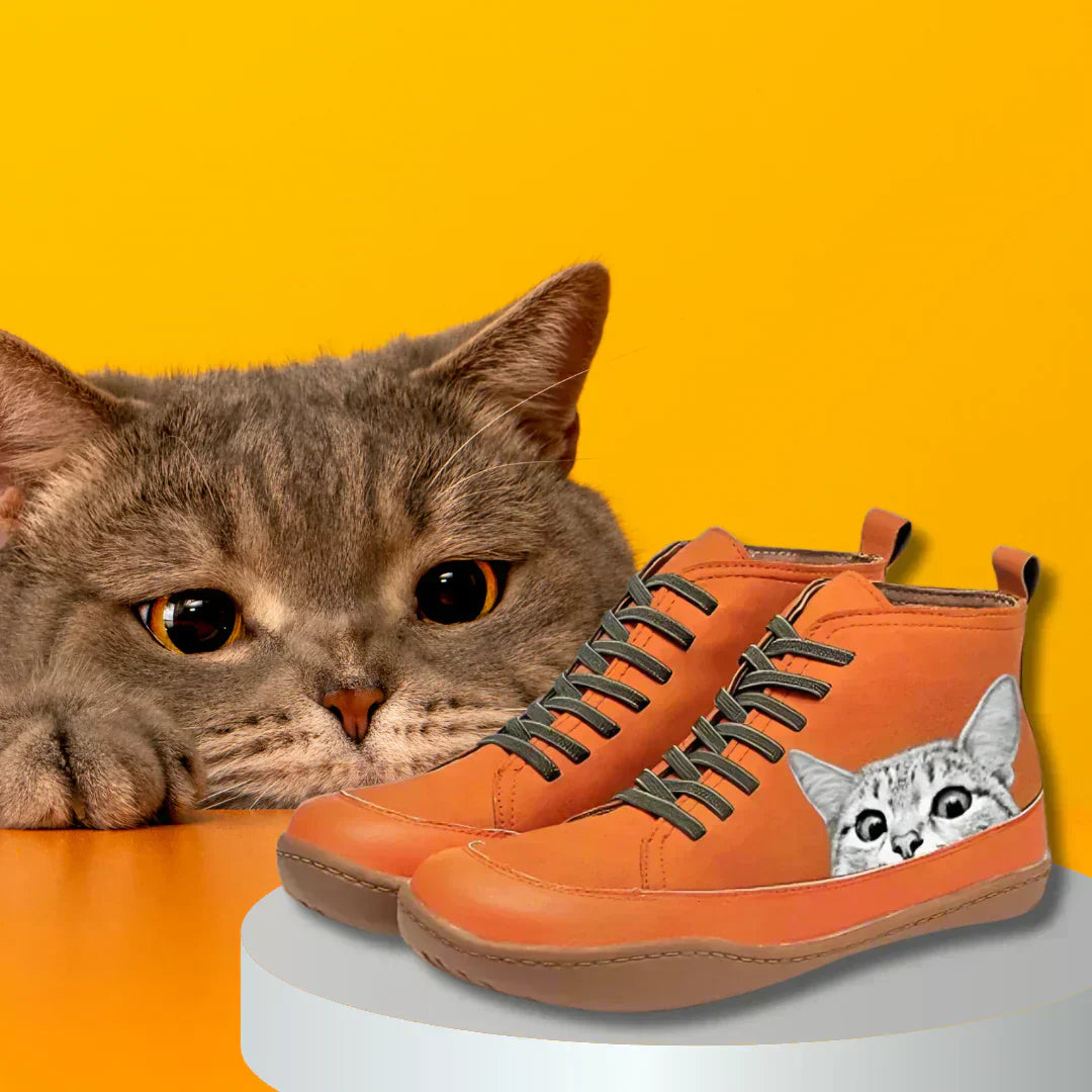 Mia – Stylish Cat Lover Ankle Boots