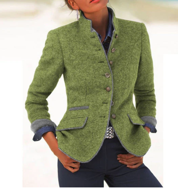 Tiffany – Chic High-Collar Cardigan